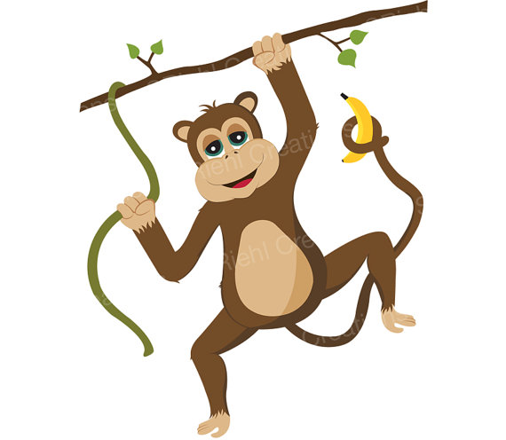 Safari Clipart Monkey - Macaco Safari Desenho - (2203x2402) Png