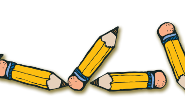 Pencil Chain Illustration - Symbol of Education and Collaboration