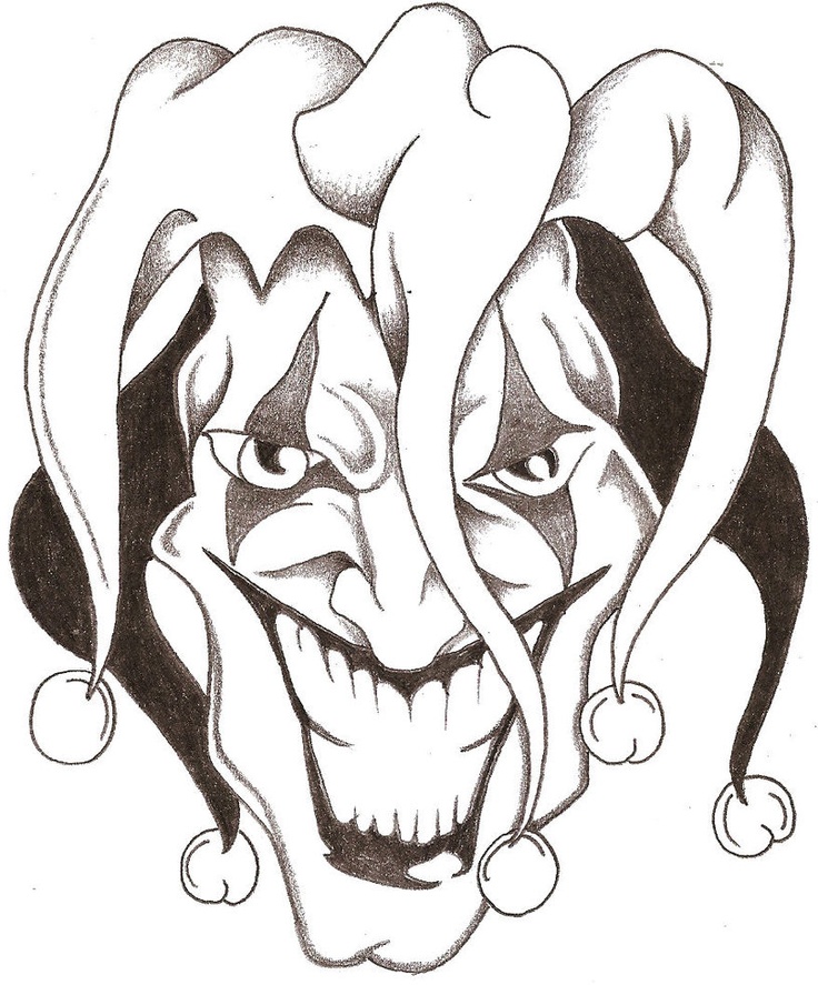 evil jesters drawings