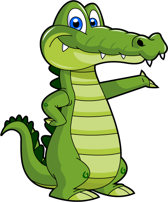 Cartoon Alligator Illustration - Fun & Engaging Animal Clipart