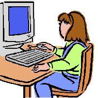 Person Using Computer - Illustration for Digital Literacy and Office Work