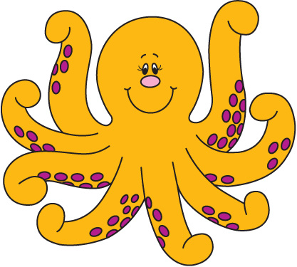Friendly Octopus Illustration for Kids’ Education and Marine Themes