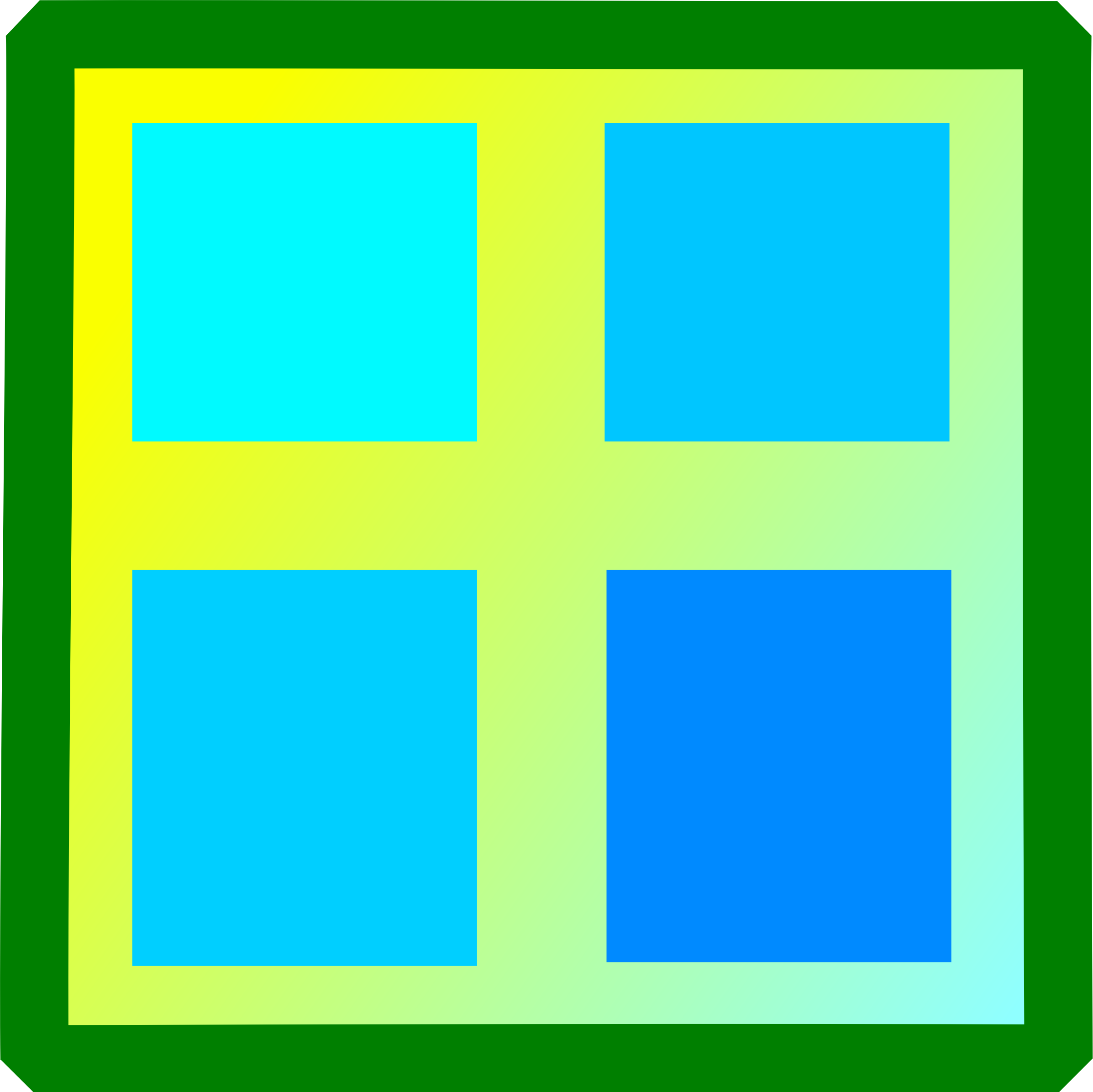 Grid Layout Icon - Visual Representation of Four-Panel Structure