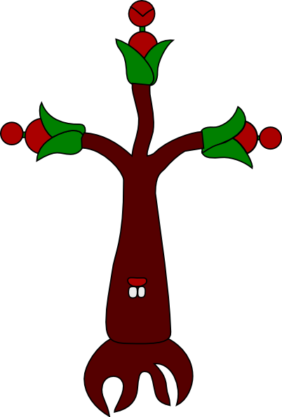 Cartoon Tree Creature - Playful Illustration for Kids & Design Projects