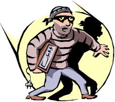 Theft Prevention and Cybersecurity Awareness Illustration
