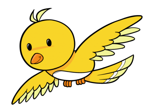 cute birds flying clipart