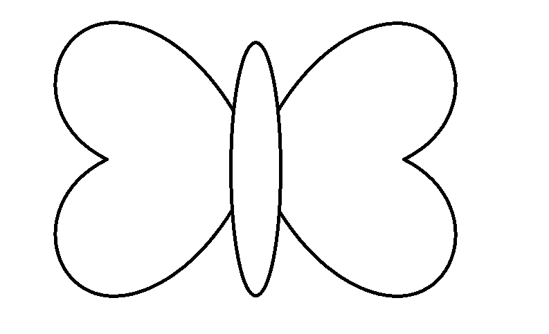 Butterfly Outline Template - Free Printable Clipart for Crafts & Education