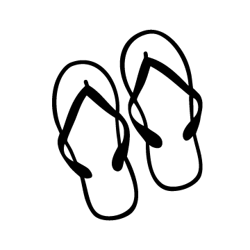 Flip-Flops Illustration | Casual Footwear Sketch for Web & Print
