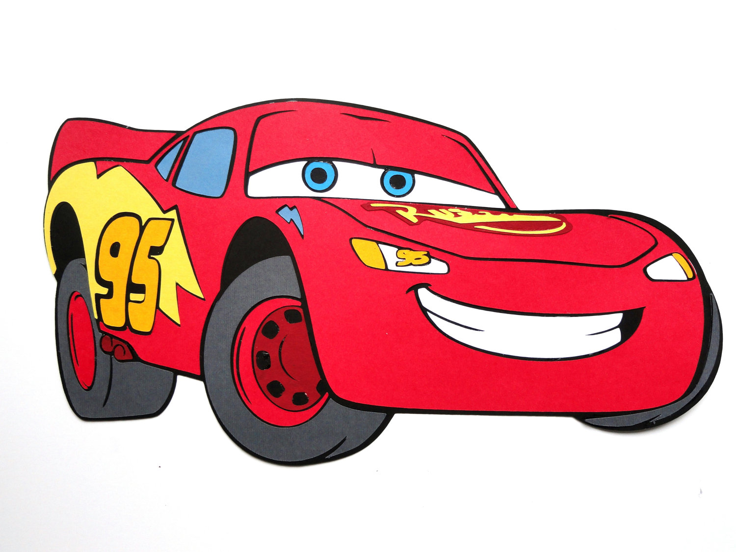 Lightning McQueen Cartoon Cutout - Printable Disney Cars Character