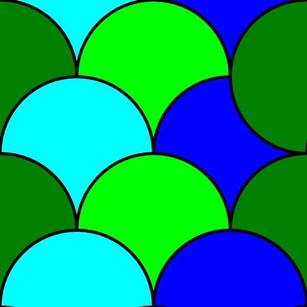 Abstract Geometric Pattern - Colorful Semicircle Design for Digital Art & Design