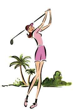 female golfer clip art