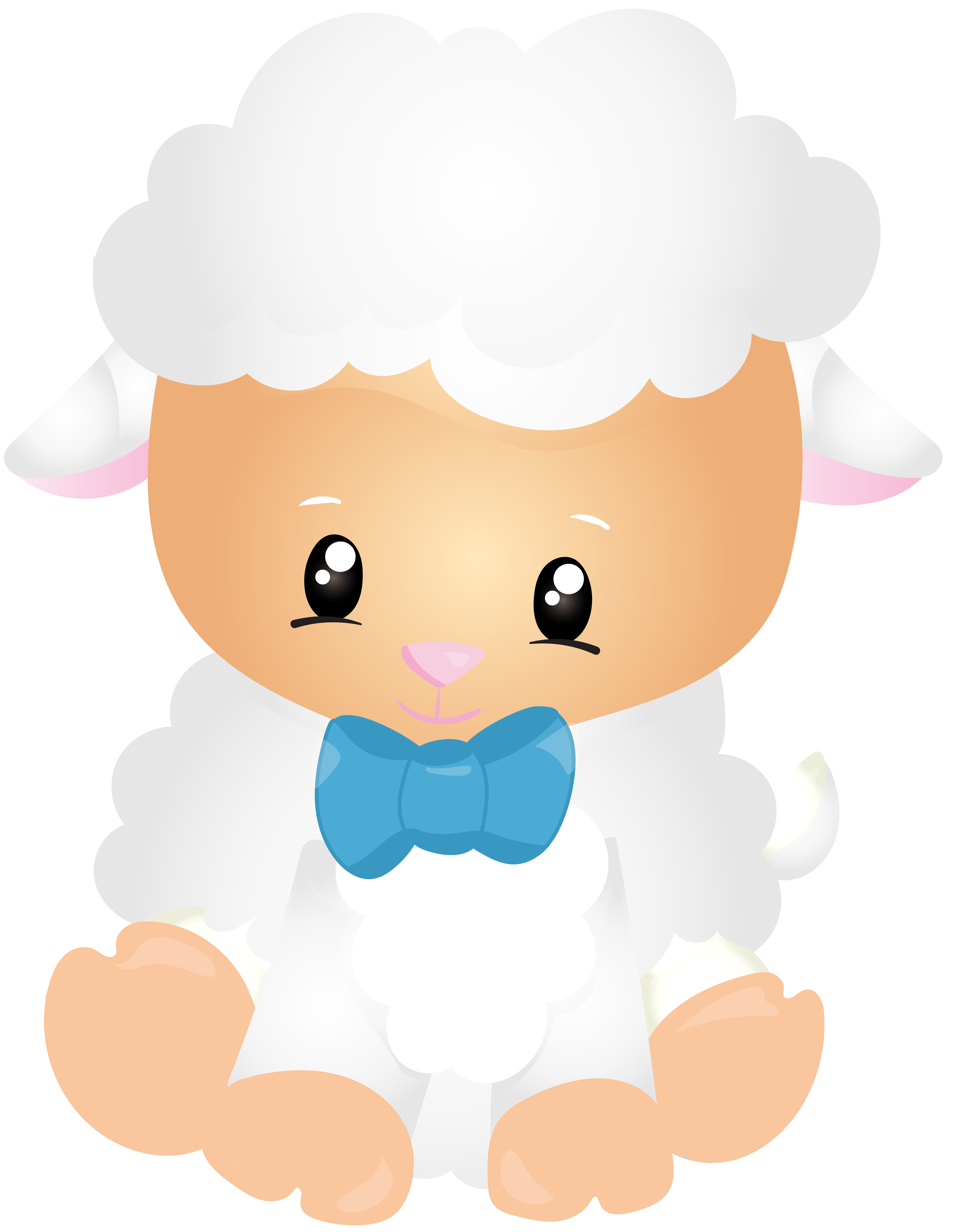 Cute cartoon baby with white chef’s hat, blue bowtie, and rosy cheeks, smiling gently.