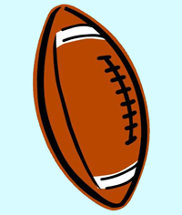 American Football Illustration - Classic Leather-Style Gridiron Ball