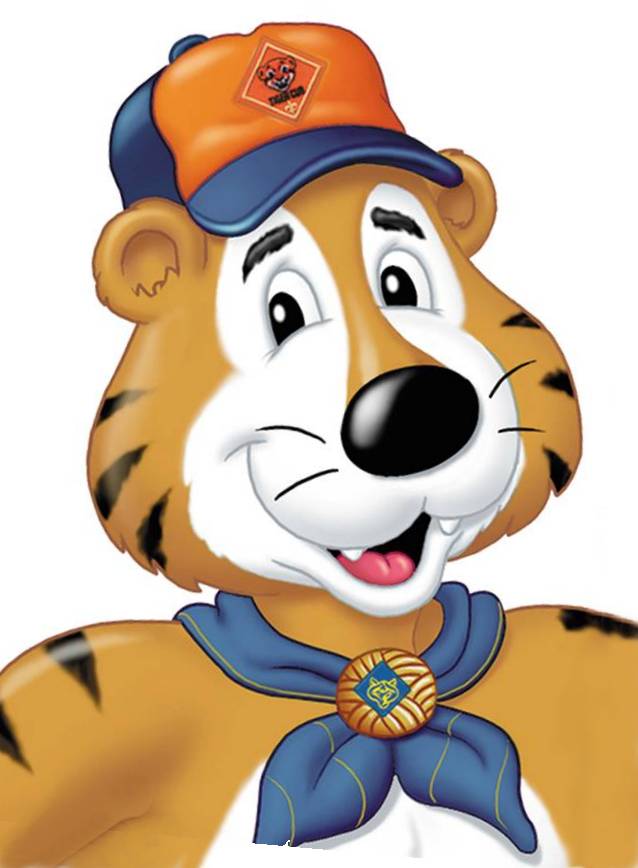 Tony the Tiger Scout Mascot - Friendly Cartoon Character for Kids’ Programs