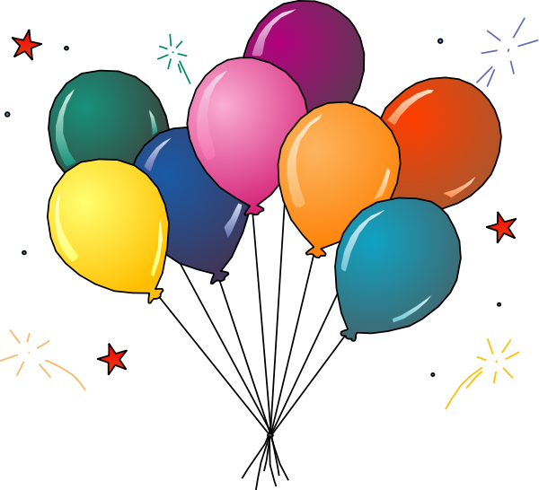 Festive Balloon Illustration for Birthday, Celebration & Event Pages