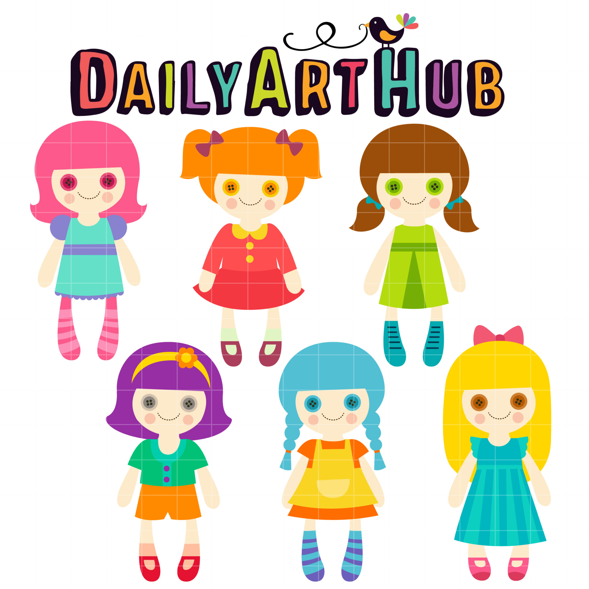 rag dolls - Clip Art Library