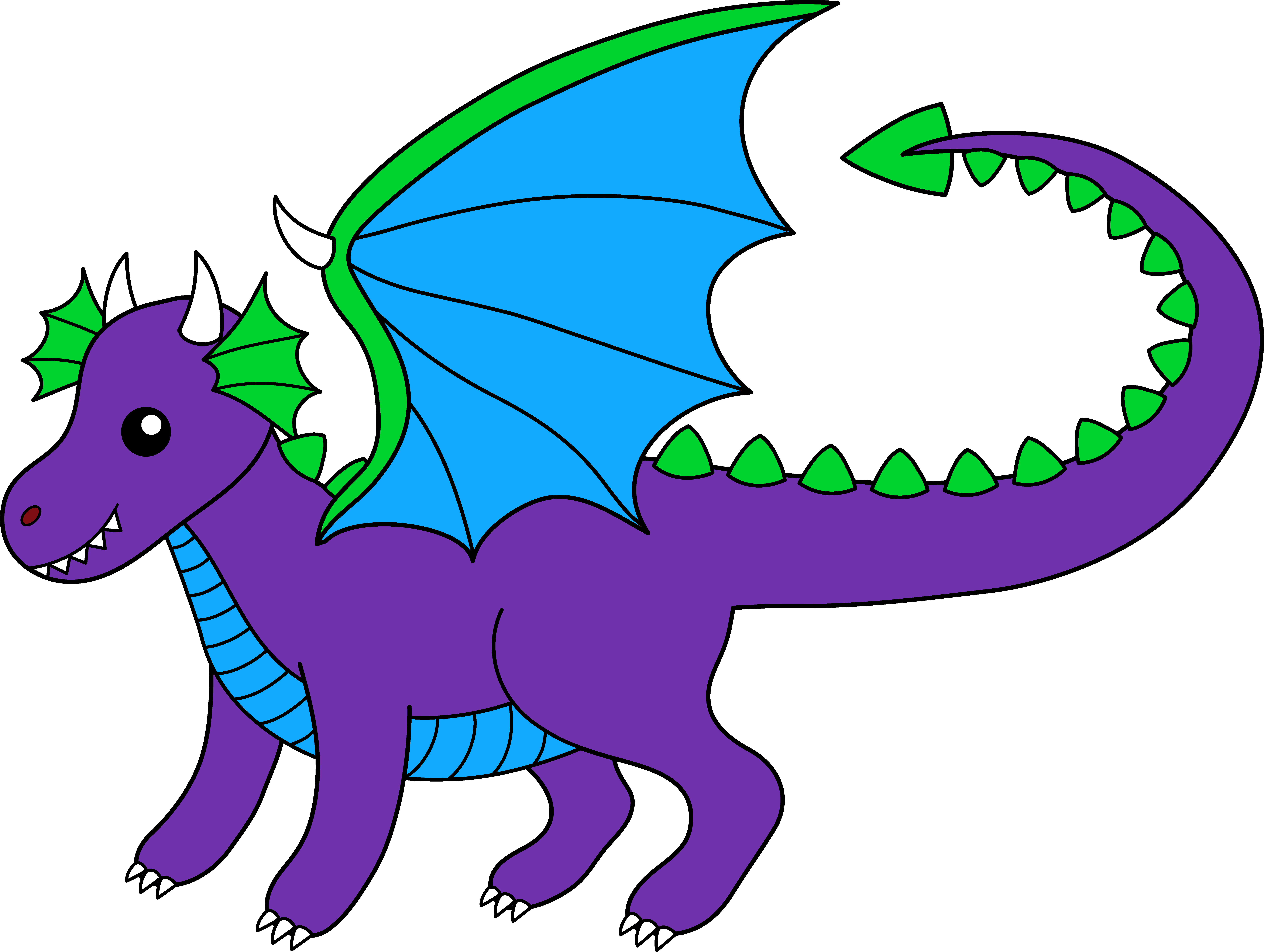 Cute Purple Dragon Clipart - Free Download for Kids’ Projects & Printables