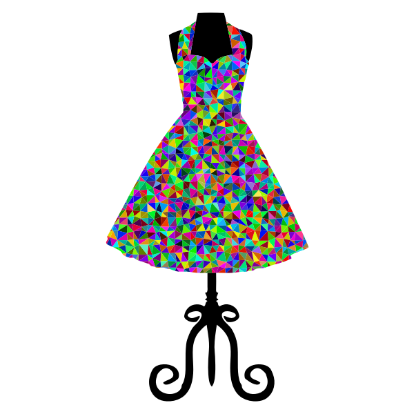 Colorful Geometric Dress - Bold Fashion Statement for Summer Events