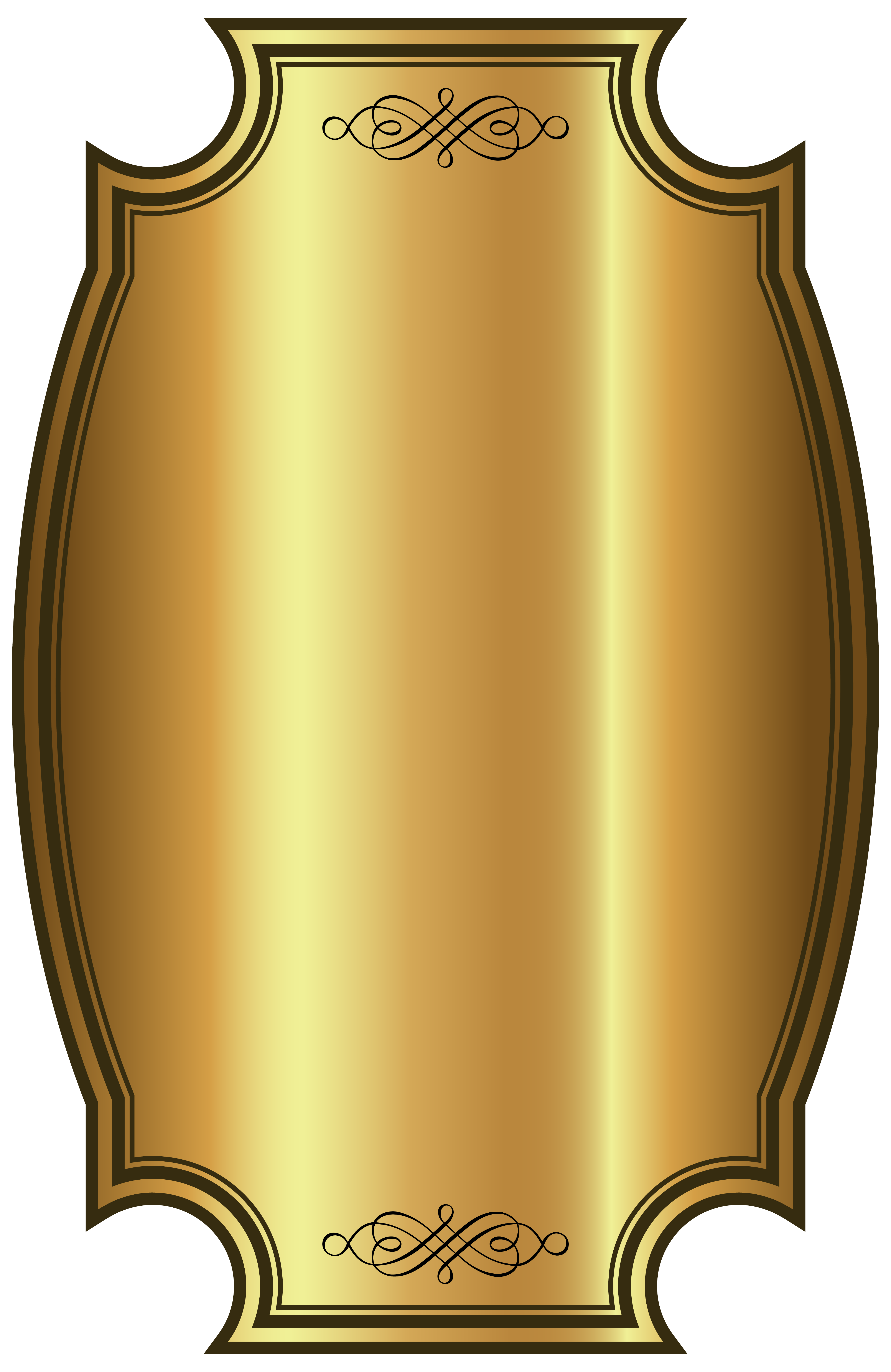 Elegant Gold Shield Plaque - Decorative Emblem Template for Awards & Branding