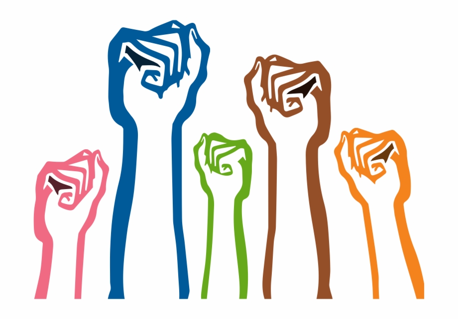 Unity in Diversity - Symbolic Raised Fists for Social Justice & Inclusion