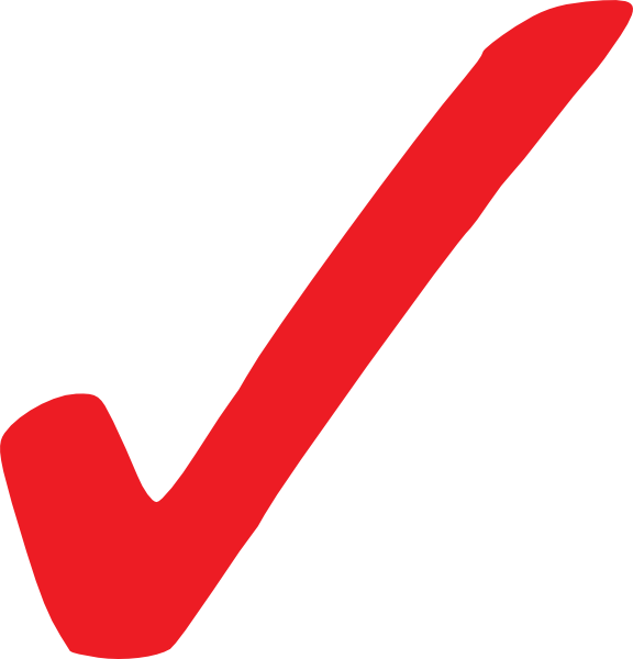 Red Checkmark Icon - Confirmation, Approval, and Success Symbol