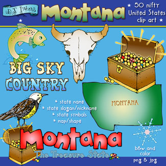 Montana Clip Art Collection - 50+ Nifty U.S. State Graphics