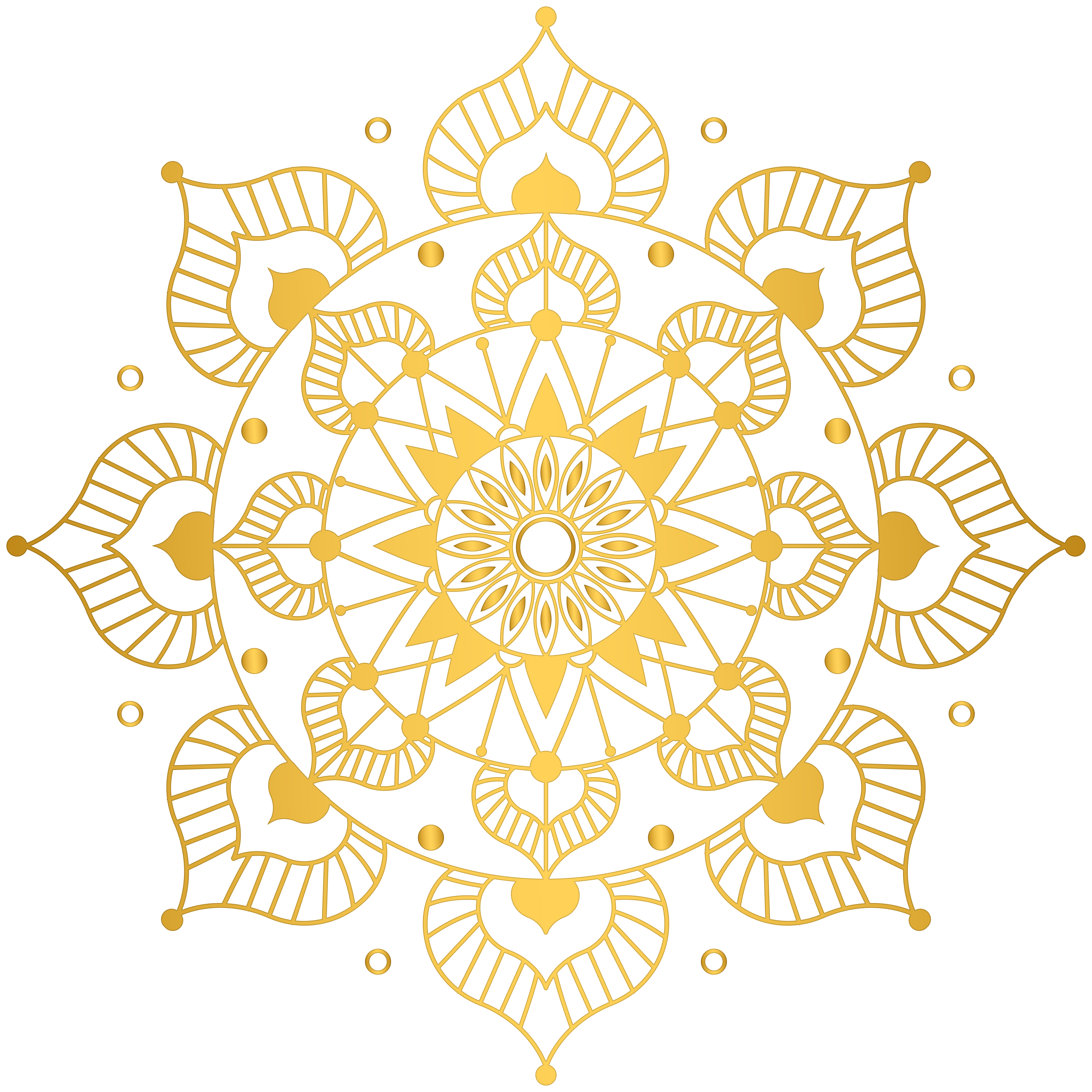 Elegant Gold Mandala Pattern - Decorative Vector Art for Design & Print