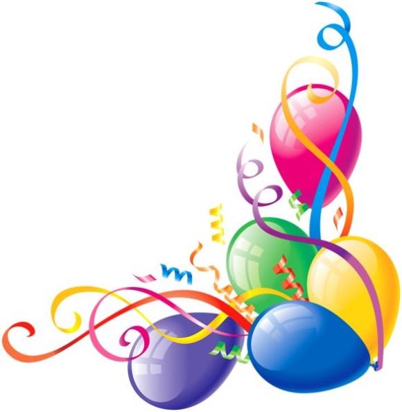 Festive Balloon Decoration Clipart for Birthday, Wedding & Celebration Events