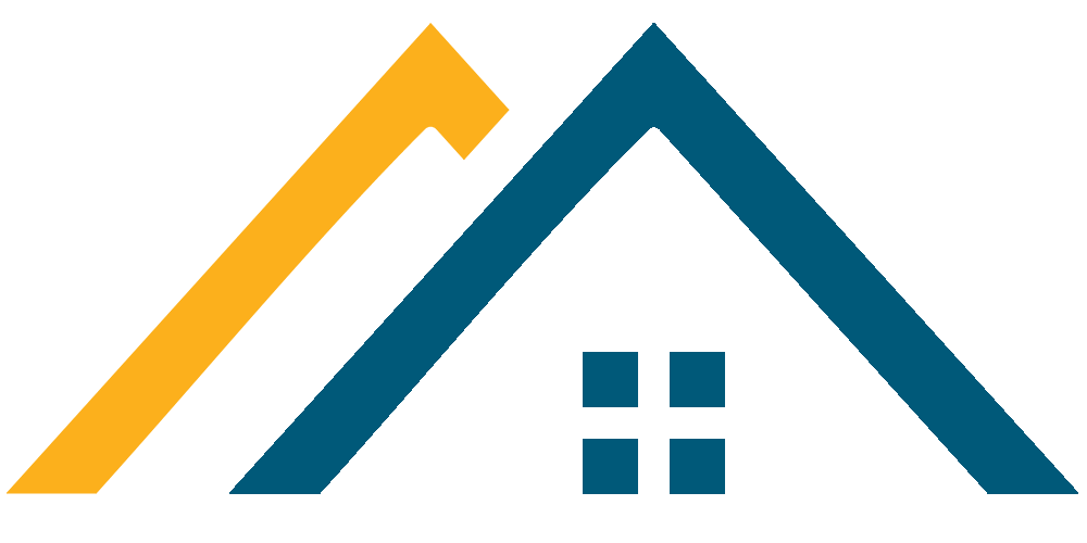 Orange upward arrow on teal background, symbolizing growth or progress.