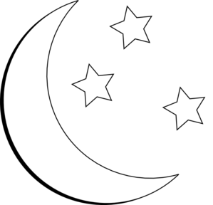 Crescent Moon and Stars Icon - Free Vector Graphic for Night Themes
