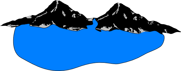Mountain Lake Illustration - Simple Vector Landscape Graphic