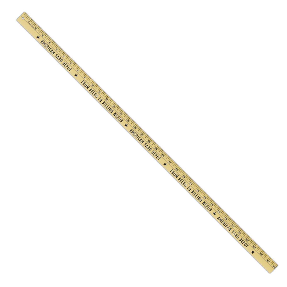 Westcott Wooden Yardstick with Hang Hole and Brass Ends, Clear Lacquer  Finish (10425)