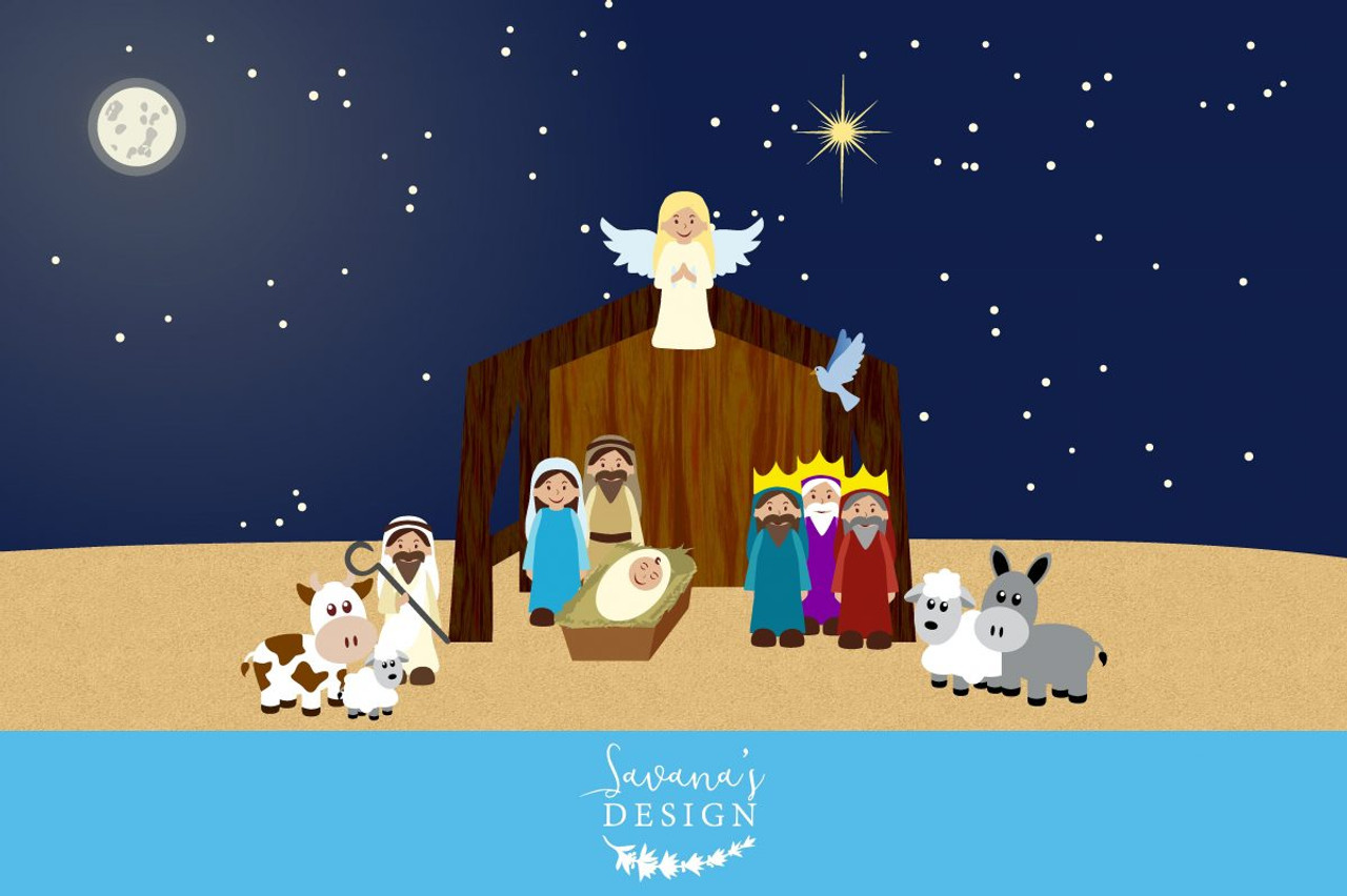nativity scene - Clip Art Library