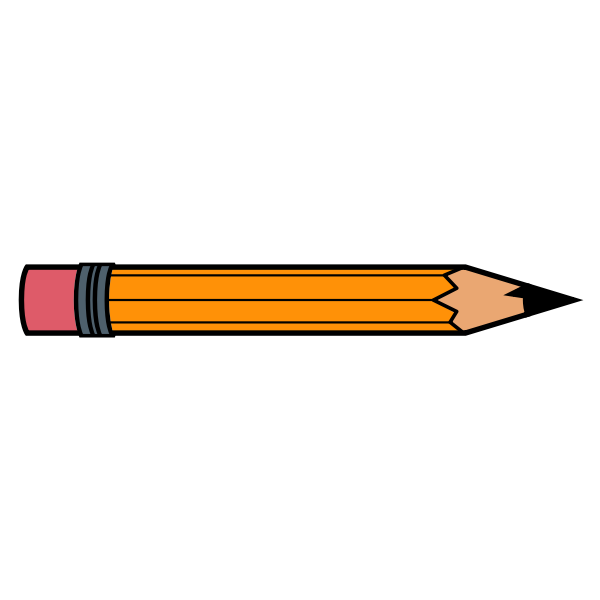 Yellow Pencil Illustration - Simple, Clean Vector Graphic for Education & Design