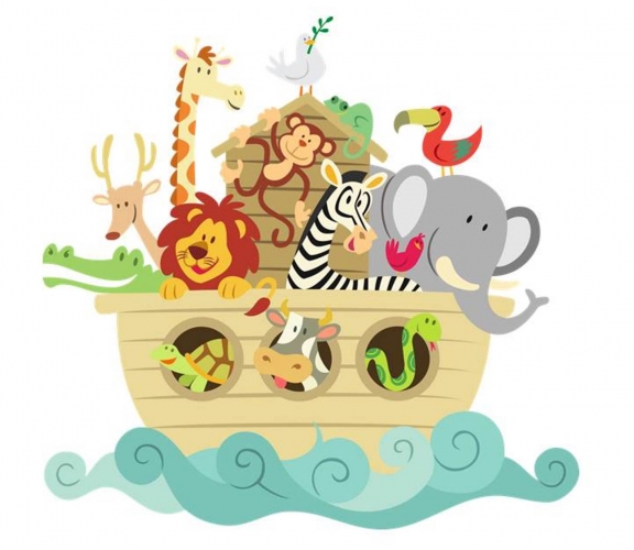 Noah's Ark Animal Illustration for Kids’ Bible Stories & Educational Content