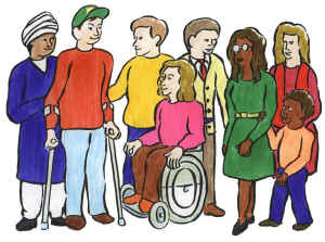 Inclusive Community Illustration - Diversity, Disability, and Belonging
