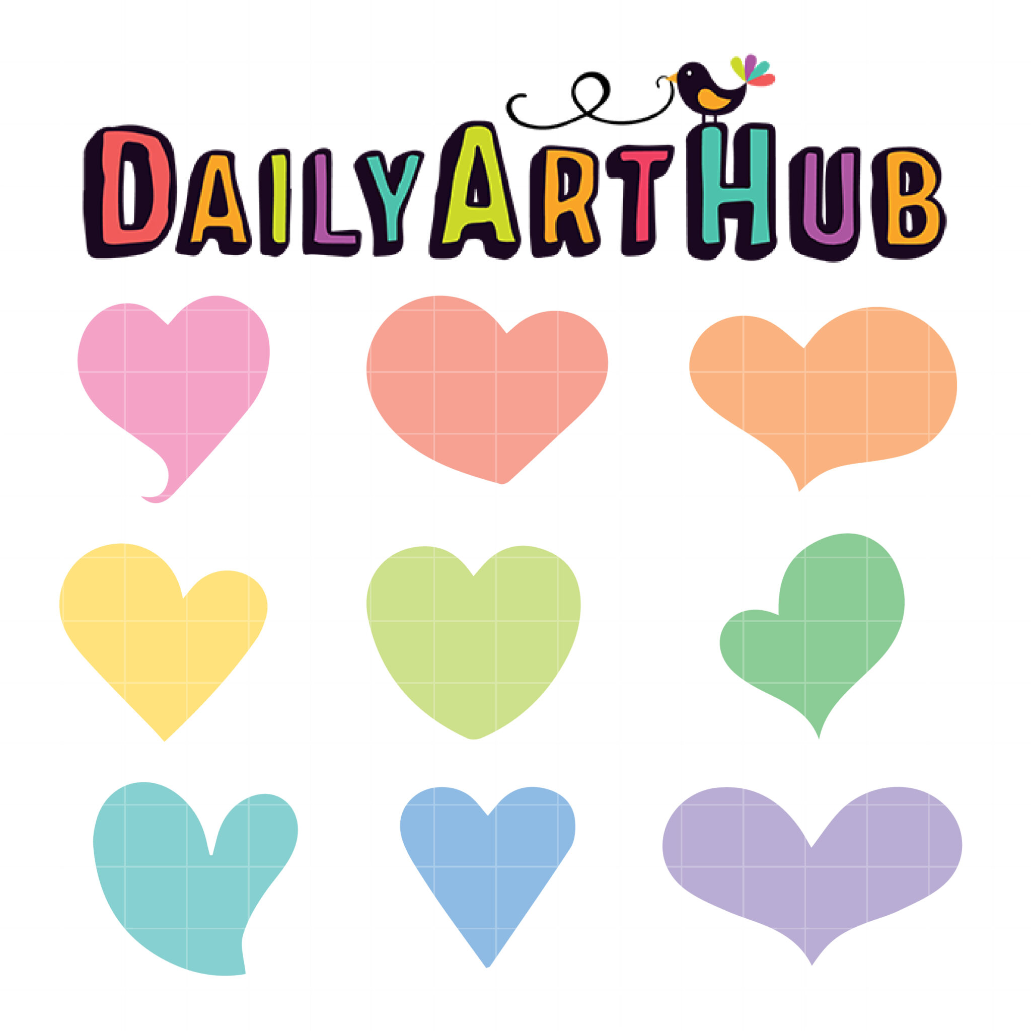 Cute pastel hearts mini set Sticker by OkihanaShop - Clip Art Library
