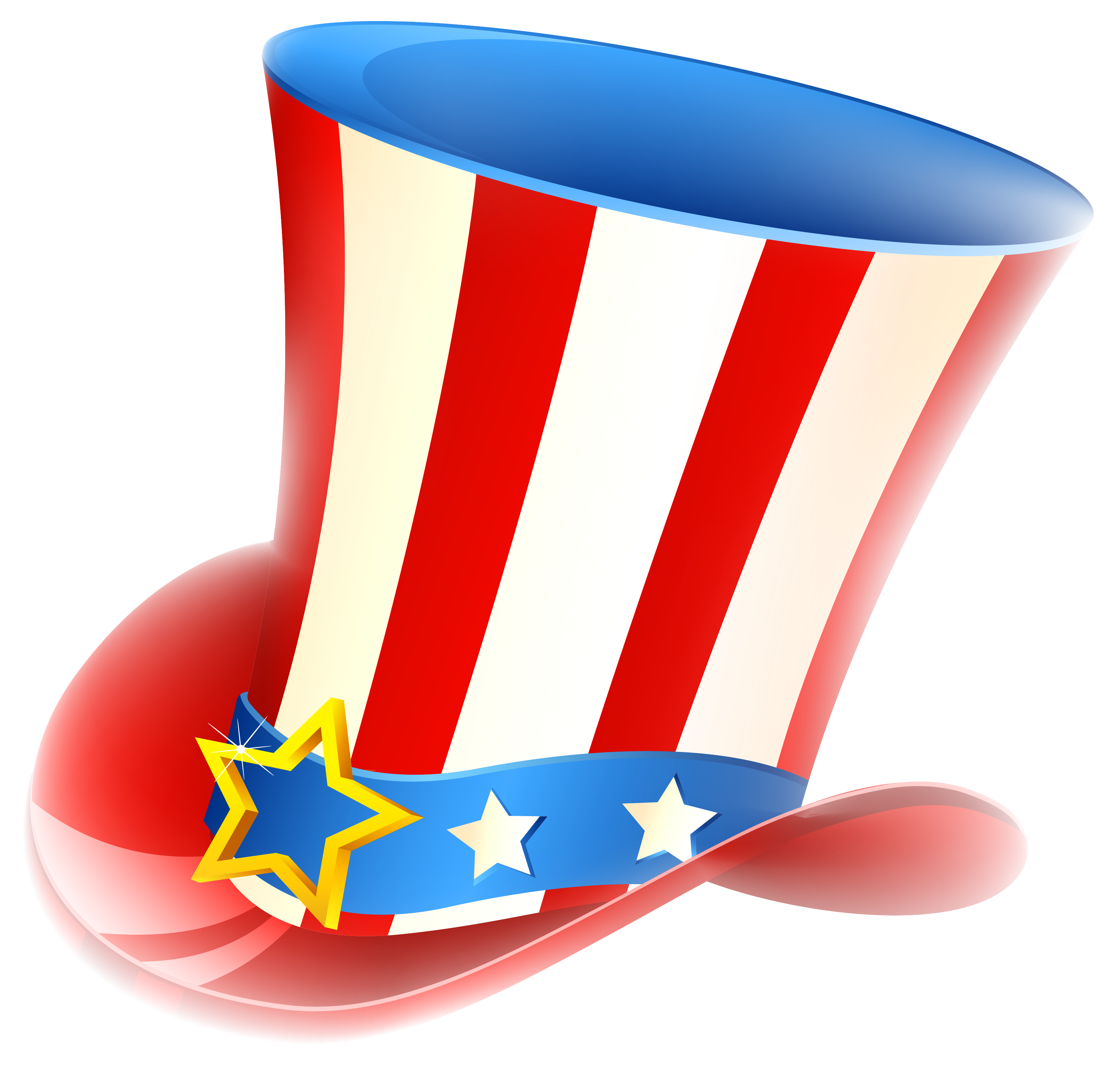 Uncle Sam Hat Clipart - Free Patriotic Top Hat Image for Independence Day & Elections