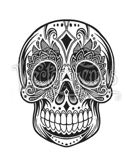 Sugar Skull Illustration - Day of the Dead Artwork for Design & Print