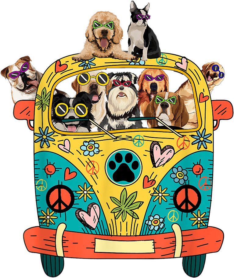hippie dogs Clip Art Library