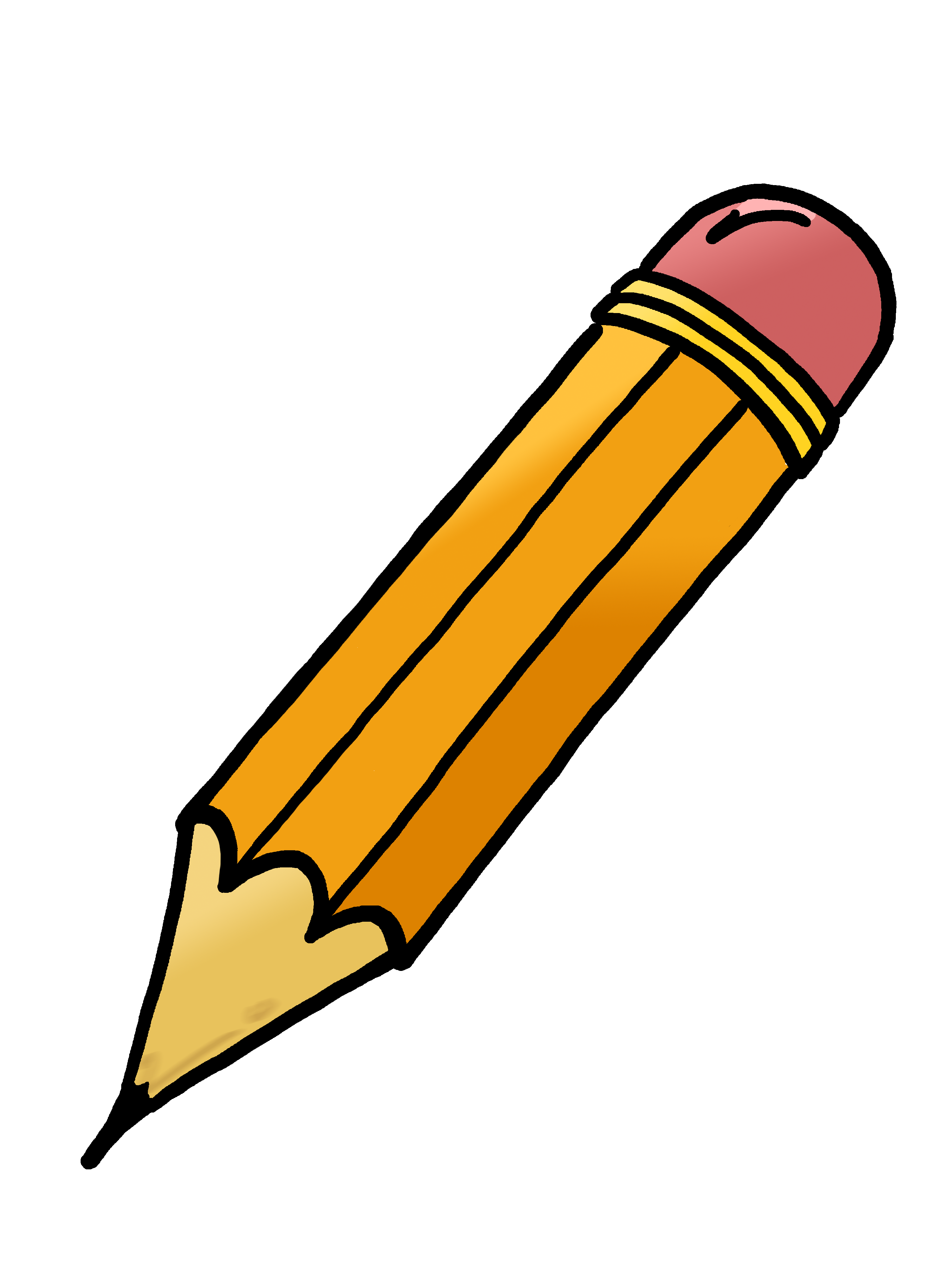 Classic Wooden Pencil Illustration - Free Clipart for Education & Design