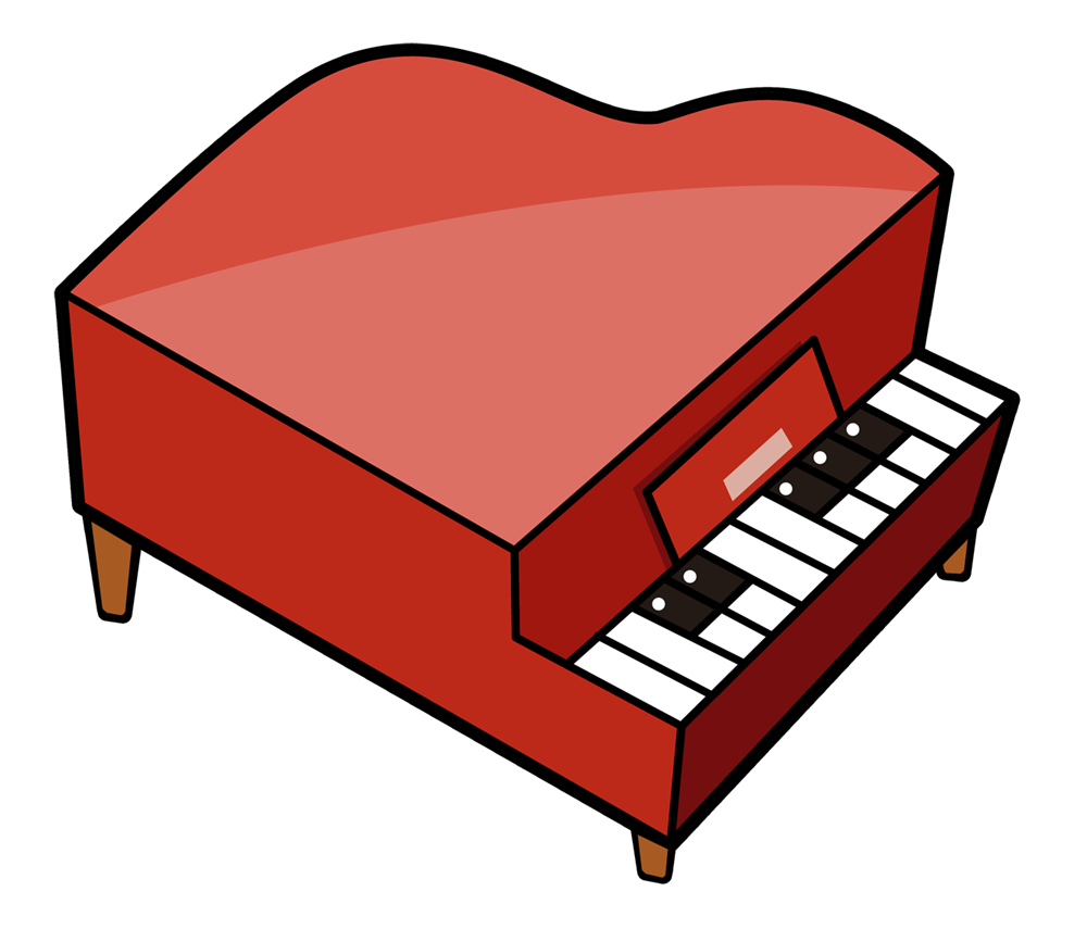 Piano 3d icon cartoon grand music Royalty Free Vector Image