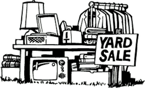 Yard Sale Illustration - Free Clipart for Community Events & Listings