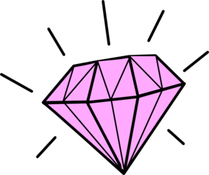 Pink Diamond Illustration - Vector Gemstone Graphic for Design