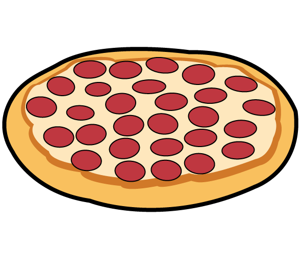 Classic pepperoni pizza with golden crust, melted cheese, and evenly spaced pepperoni slices.