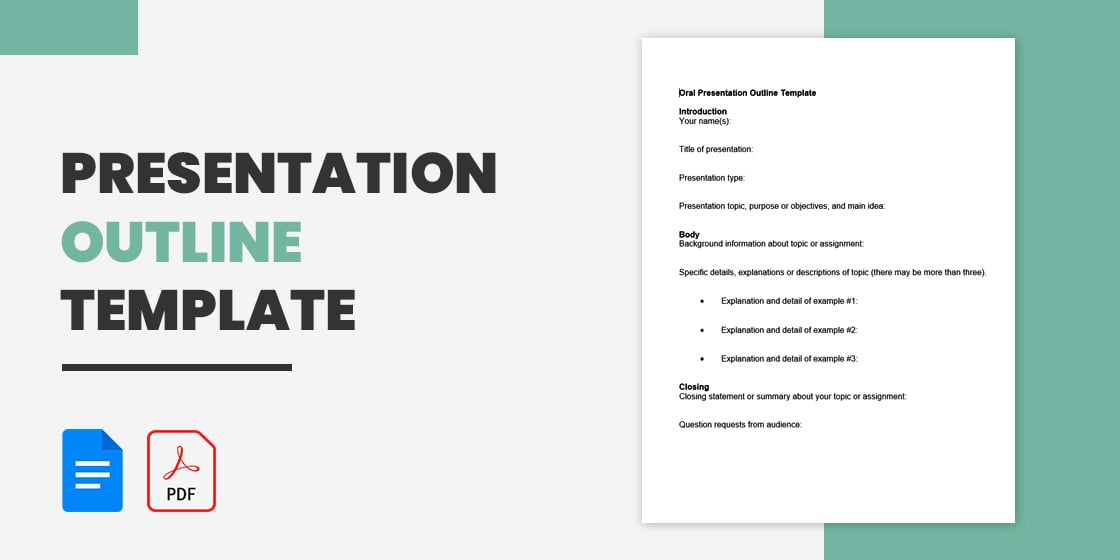 how to prepare outline for presentation