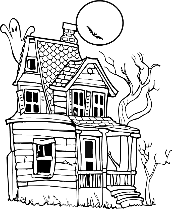 Haunted House Clipart - Free Halloween Illustration for Design Projects