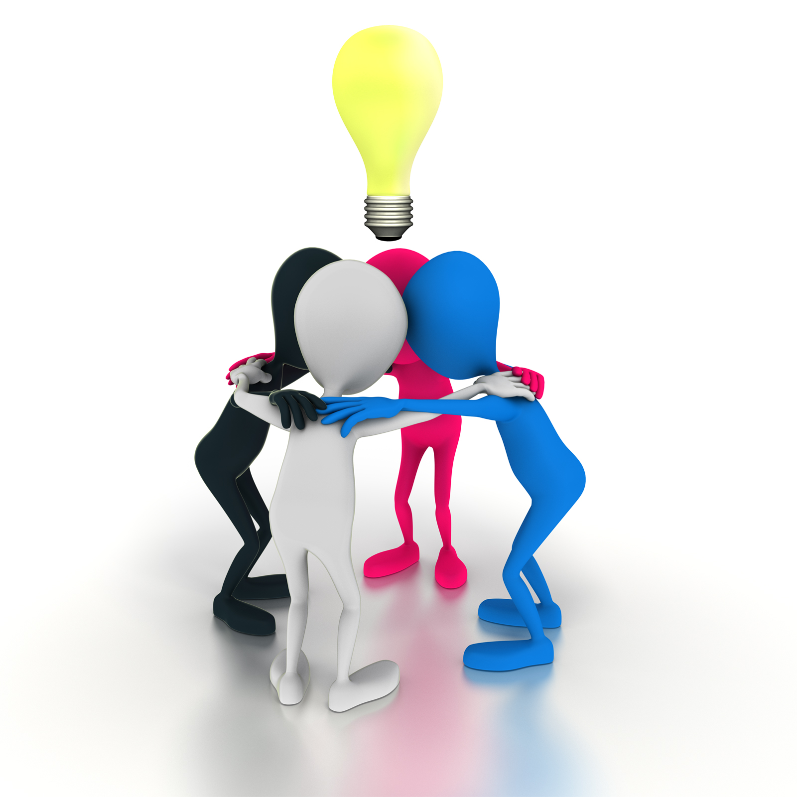 Team Collaboration and Creative Innovation - Visual Metaphor for Brainstorming Success