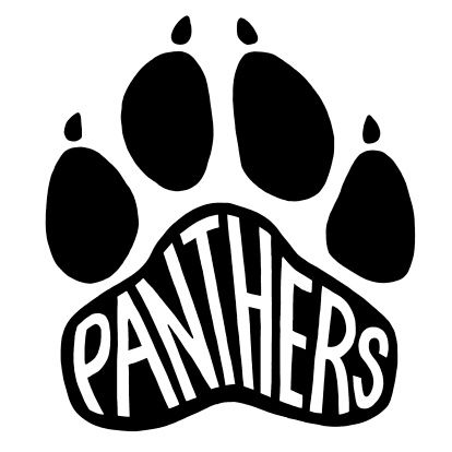 Panthers Team Logo - Bold Paw Print Design for Sports & School Spirit