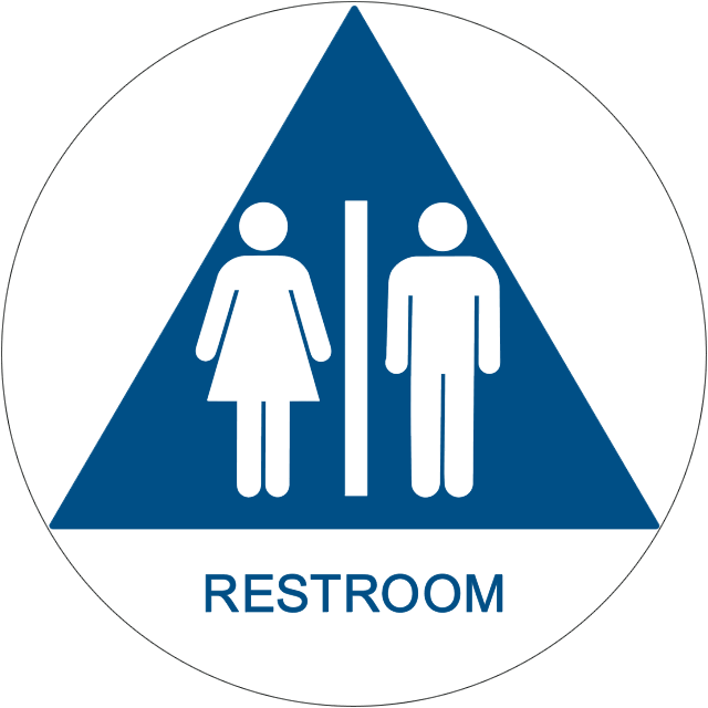 Universal Restroom Sign - Inclusive Facility Indicator for Public Spaces